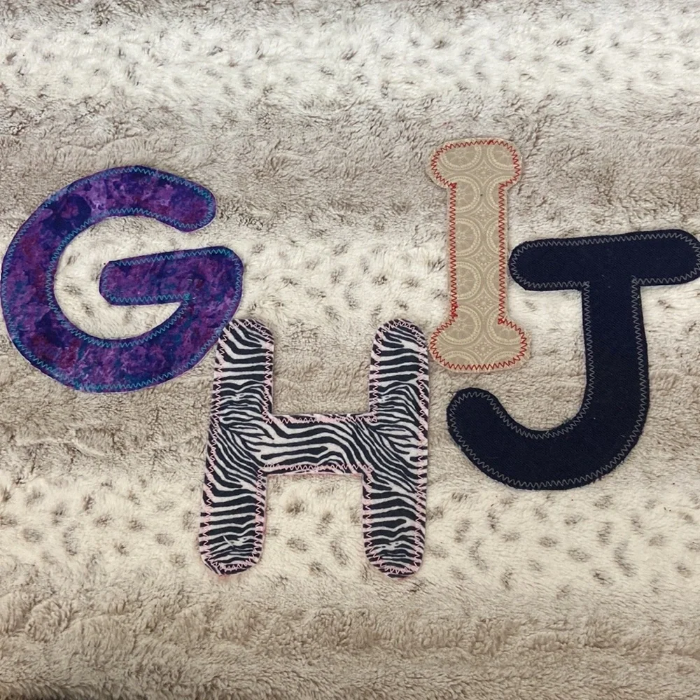 Handmade felt fabric alphabet letters sensory toy preschool educational play